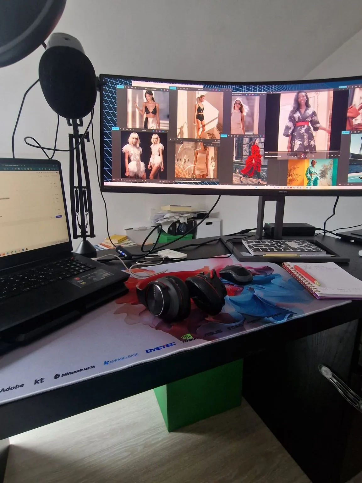 Workspace Setup for Fashion AI Image Review Session